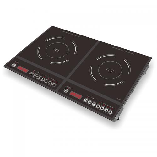Button induction cooktop